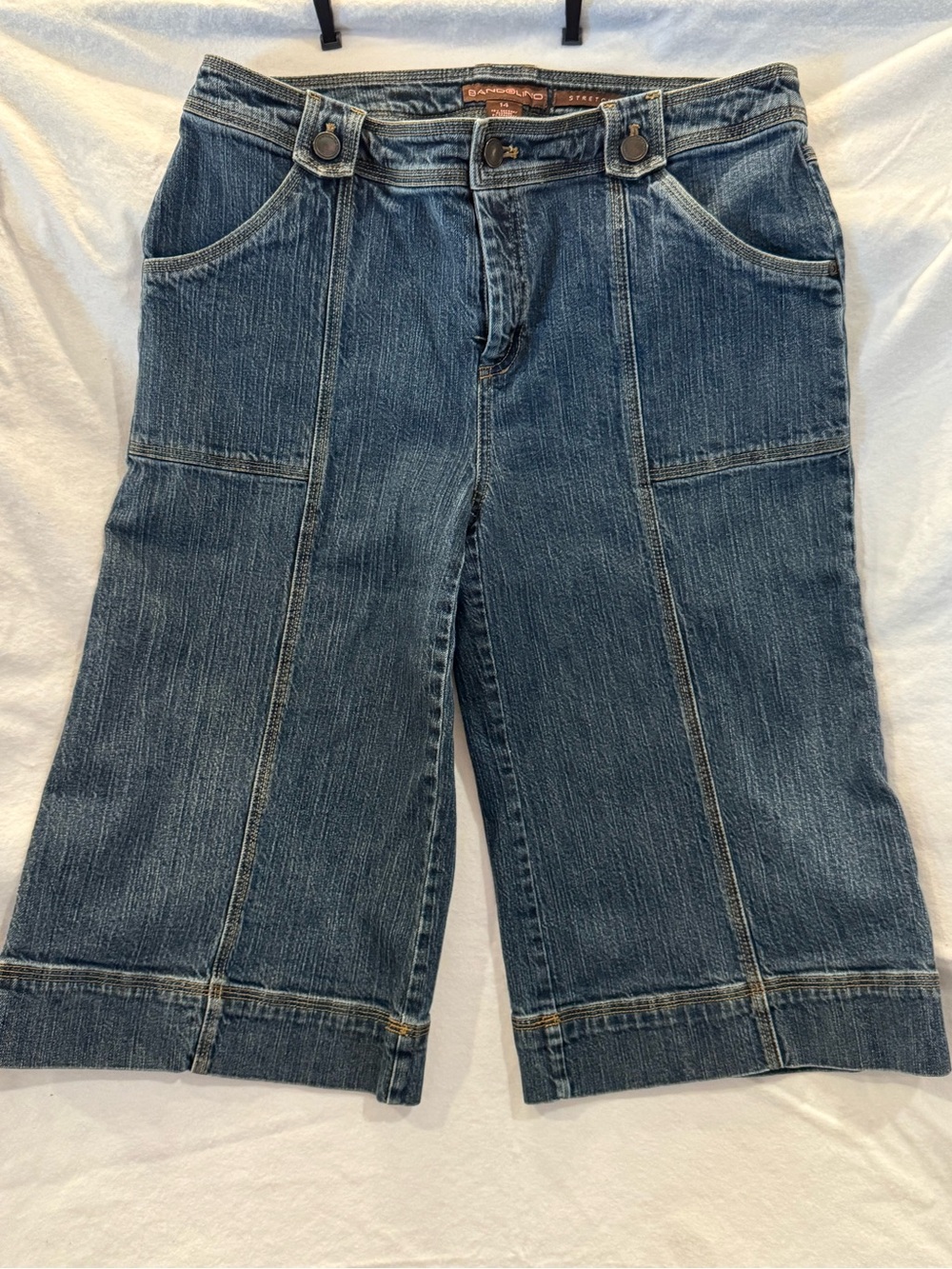 Bandolino Womens Dark Blue stretch Denim Capri  Pants